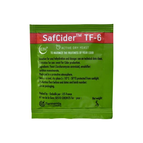 1. Дрожжи для сидра Safcider TF-6 (Fermentis), 5 г