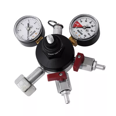 Редуктор углекислотный на два потока с кранами «Redius»