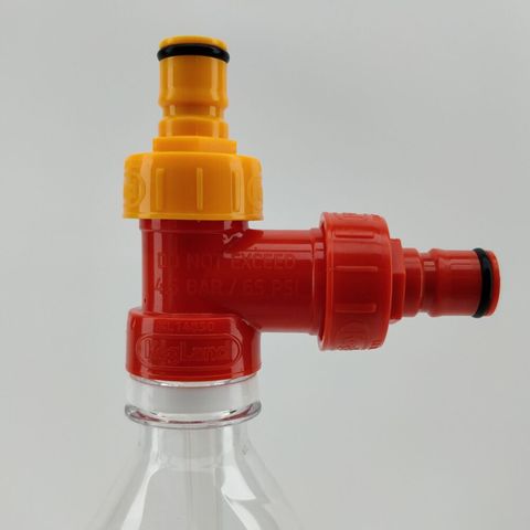 2. Крышка Ball Lock желтая пластиковая для ПЭТ бутылок / Fermzilla