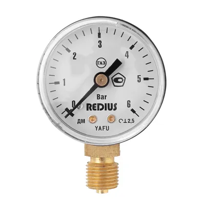 1. Манометр малого давления, 0-6 бар (Redius)