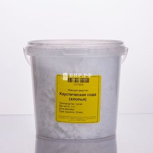 Сода каустическая (натр едкий, гидроксид натрия) в хлопьях, 1 кг