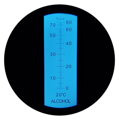 6. Рефрактометр ручной c ATC для измерения спирта 0-80% Vol