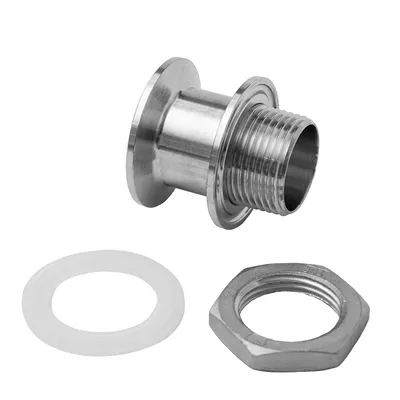 2. Врезка из нерж. стали в емкость, кламп 1,5 