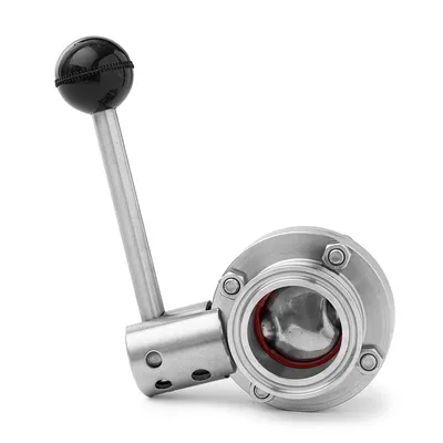 4. Кран бабочка (затвор дисковый) под кламп 1,5 дюйма