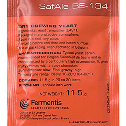 2. Пивные дрожжи Safale BE-134 (Fermentis), 11,5 г