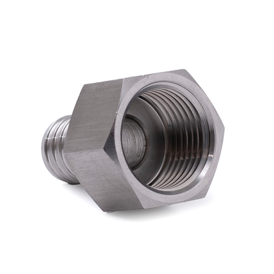 2. Переходник из нержавеющей стали с ВР 1/2 BSP на штуцер ёлочка 13 мм