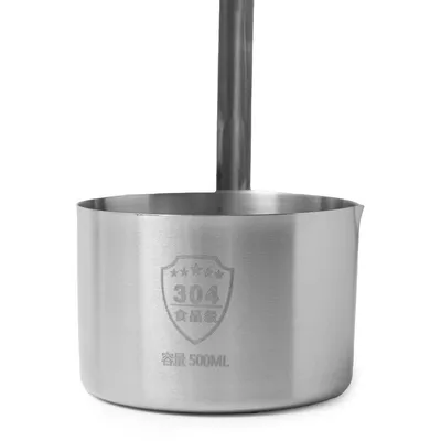3. Черпак / ковш с ручкой из нержавеющей стали, 500 мл