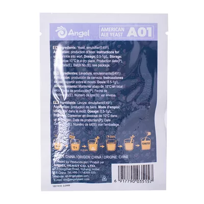 3. Пивные дрожжи American Ale Yeast A01 (Angel), 12 г - 10 шт