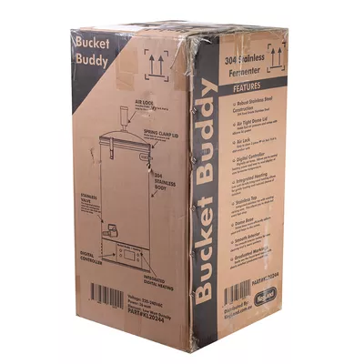 14. Ферментер Bucket Buddy 35 л из нержавеющей стали с подогревом 36 Вт