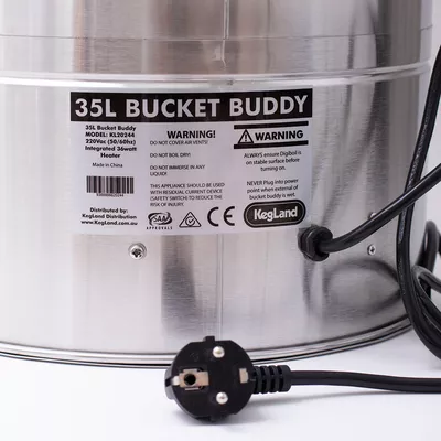 7. Ферментер Bucket Buddy 35 л из нержавеющей стали с подогревом 36 Вт