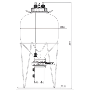 14. ЦКТ/Unitank FermZilla с крышкой Easy-Grip, 27 л