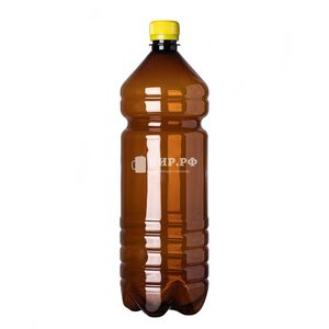 ПЭТ Бутылка с крышкой, 1,5 л (коричневая)