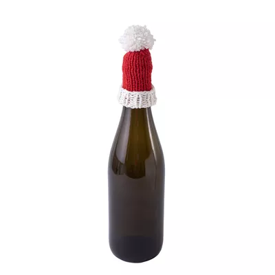 1. Новогодняя шапочка на бутылку