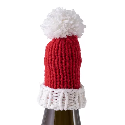 2. Новогодняя шапочка на бутылку