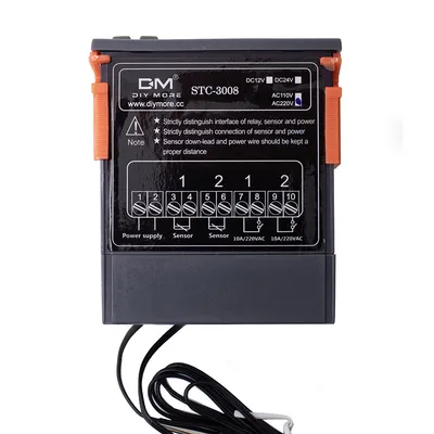 2. Цифровой терморегулятор двухканальный STC-3008, 220В