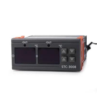 6. Цифровой терморегулятор двухканальный STC-3008, 220В